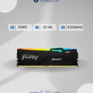1 Memoria RAM Kingston FURY Beast RGB DDR4 32Gb 3200Mhz Black para PC