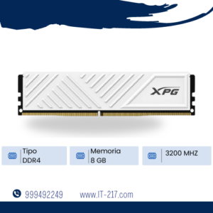 MEMORIA RAM ADATA DDR4 8GB, BLANCO FRECUENCIA 3200 MHZ, D35 XPG GAMMIX